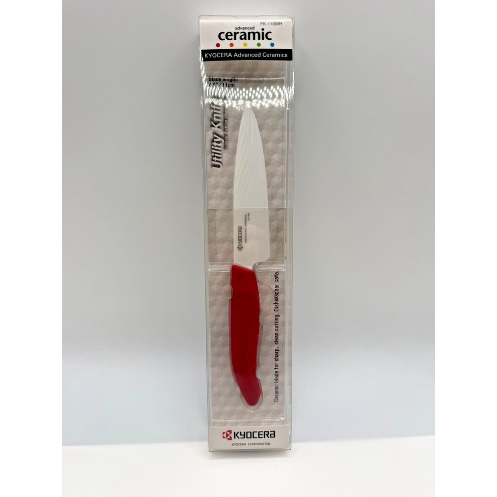 Kyocera Advanced Ceramic Revolution Series 4.5-inch Utility Knife, FK-110 WH-RD